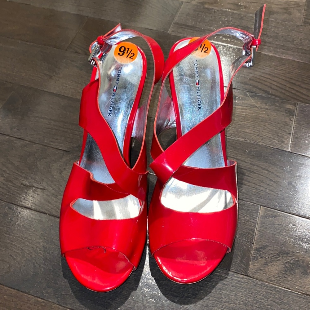 Tommy Hilfiger Red Wedges